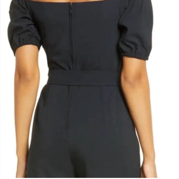 Black Lilly Pulitzer Jada Off The Shoulder Jumpsuit Romper - Picture 7 of 9